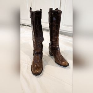 Born Susanne Brown Leather Tall Heeled Boots